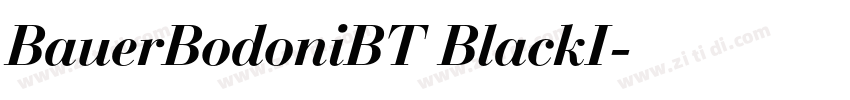 BauerBodoniBT BlackI字体转换